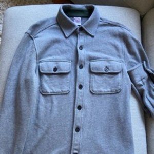 Brooks Brothers Flannel Button Up Overshirt Grey